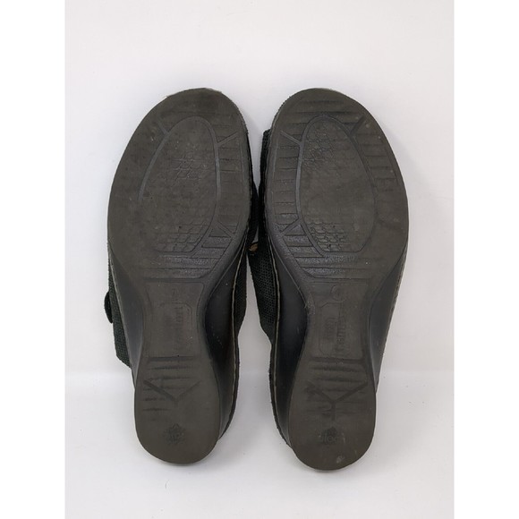 FINN Women's Size US 9.5 UK 7 Cremona Black Leather Slide Adjustable Sandals VTG - Picture 9 of 10